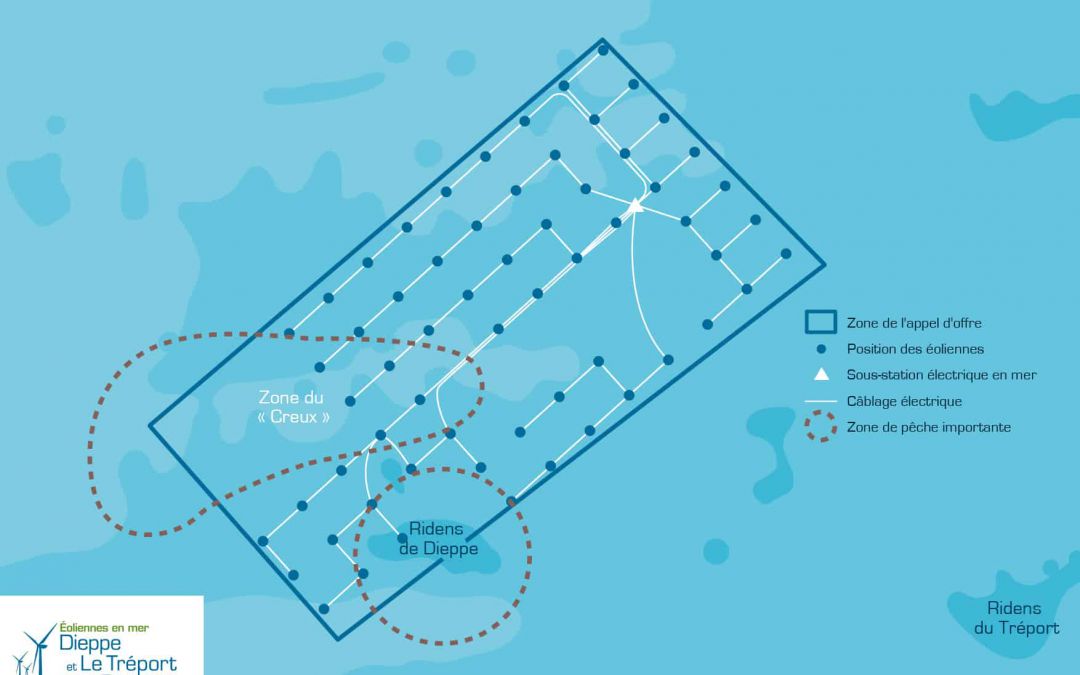 Focus – Un nouveau schéma d’implantation pour le parc éolien en mer de Dieppe et Le Tréport